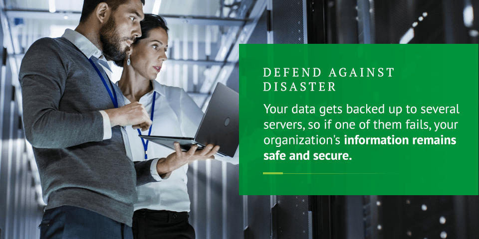 Cloud computing helps you defend against disaster