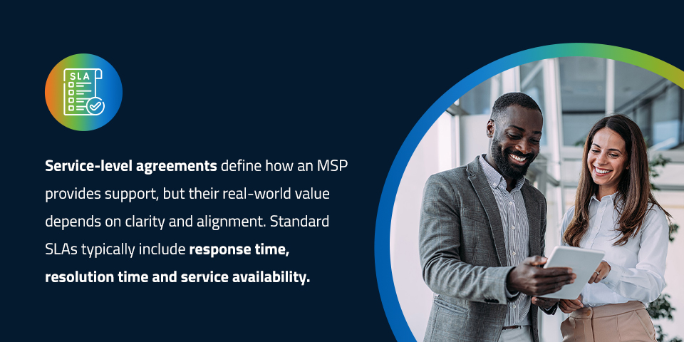 service level agreements between msp and company