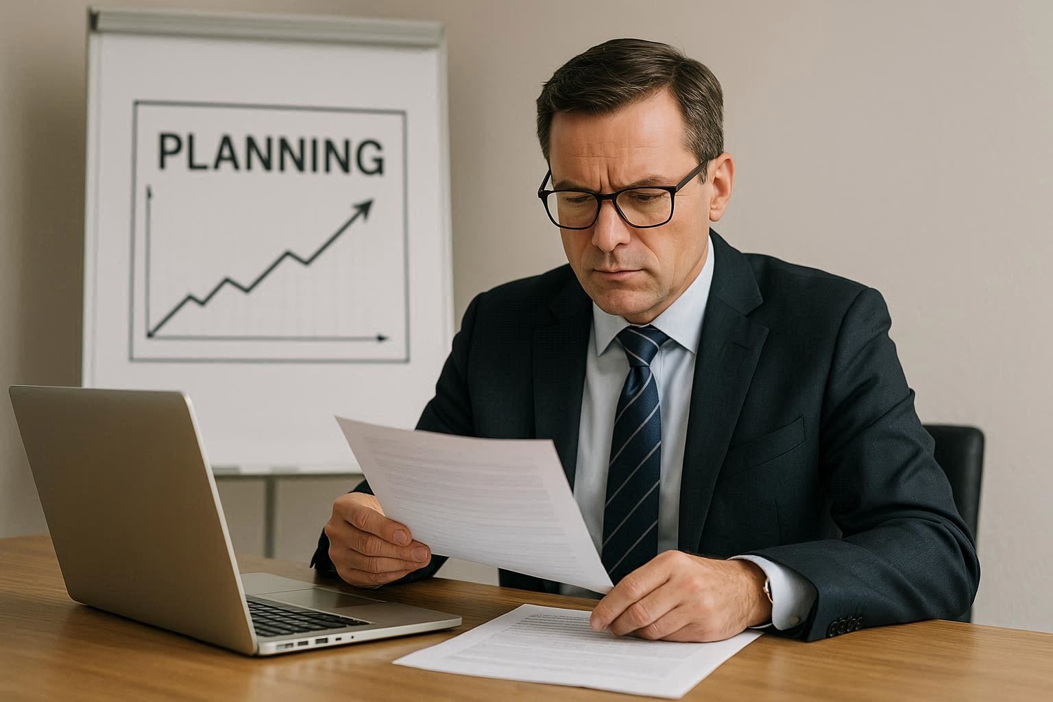 business leader looking to budget