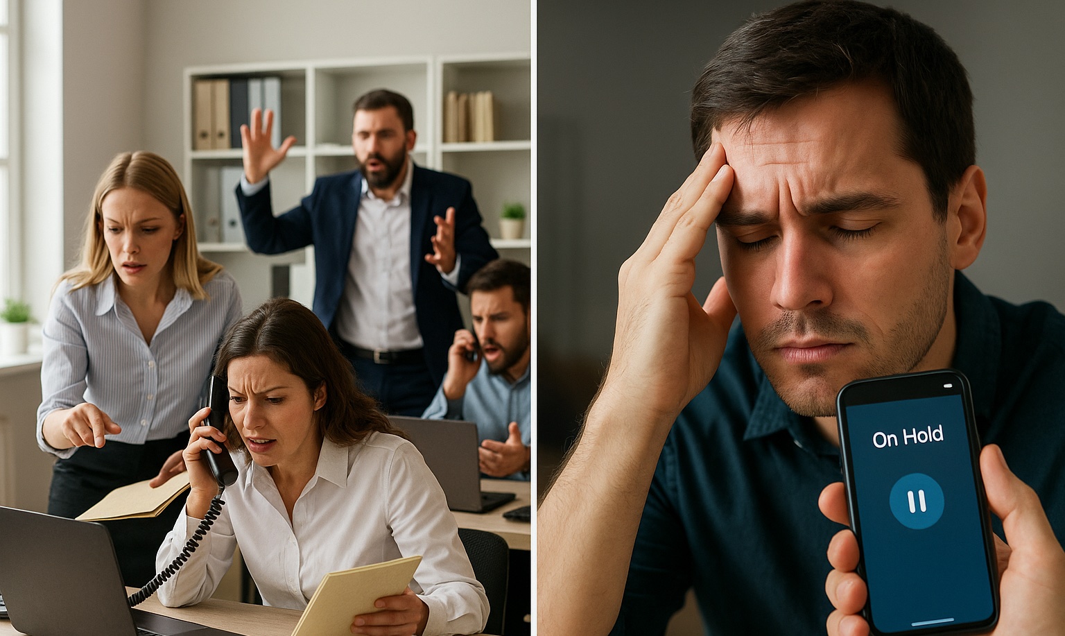 On hold and frustrated with customer service