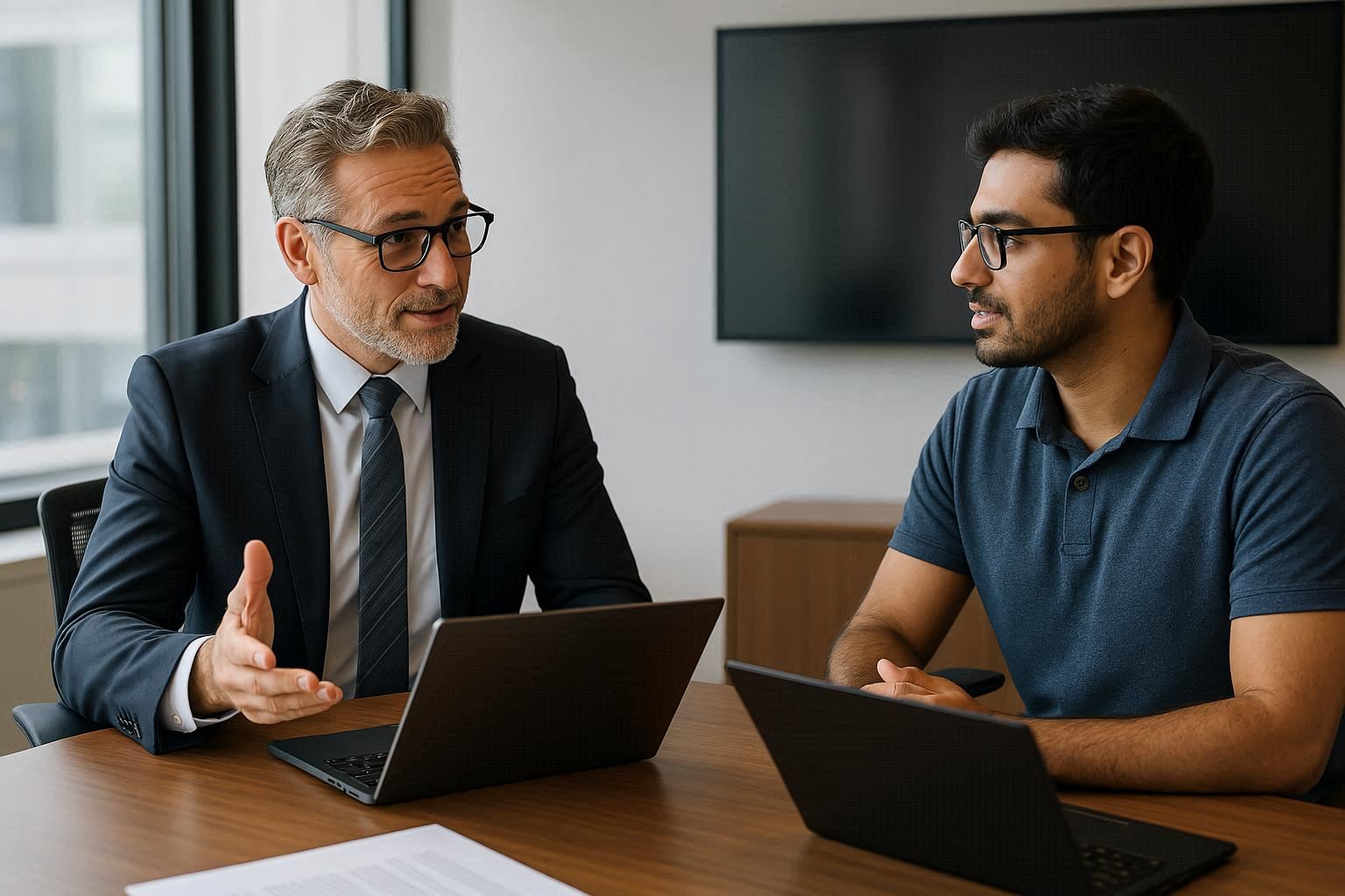 executives in a meeting room